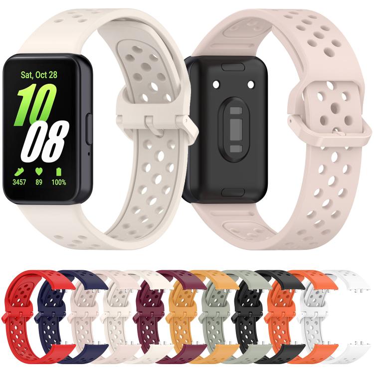 xDfind Colorful Buckle Solid Color Breathable Silicone Watch Band, For Samsung Galaxy Fit3