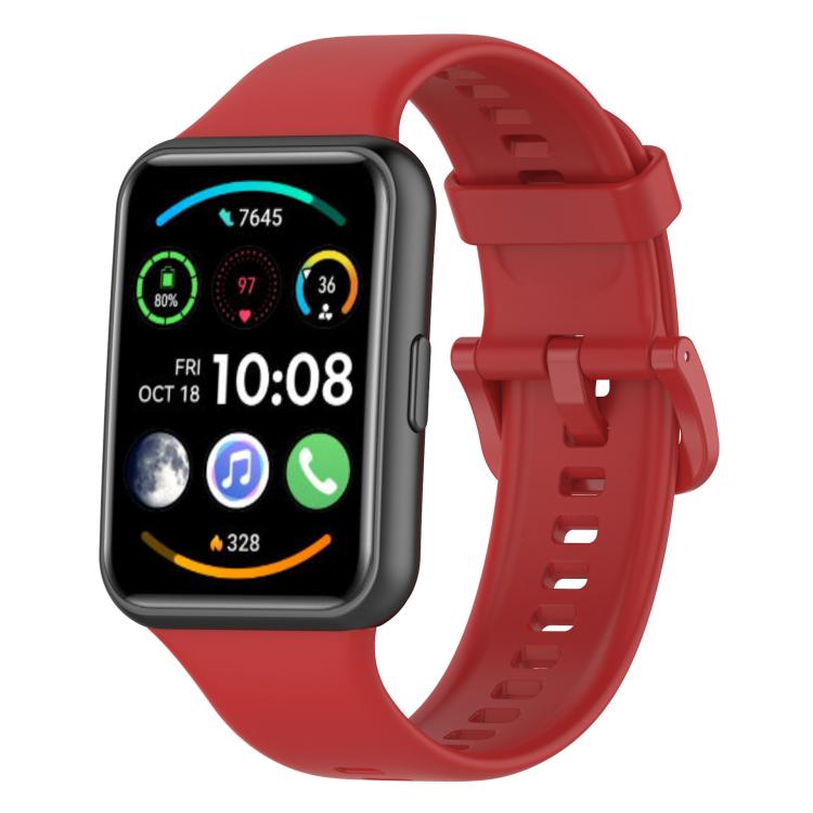 xDfind Quick Release Solid Color Silicone Watch Band, For Huawei Watch Fit 2