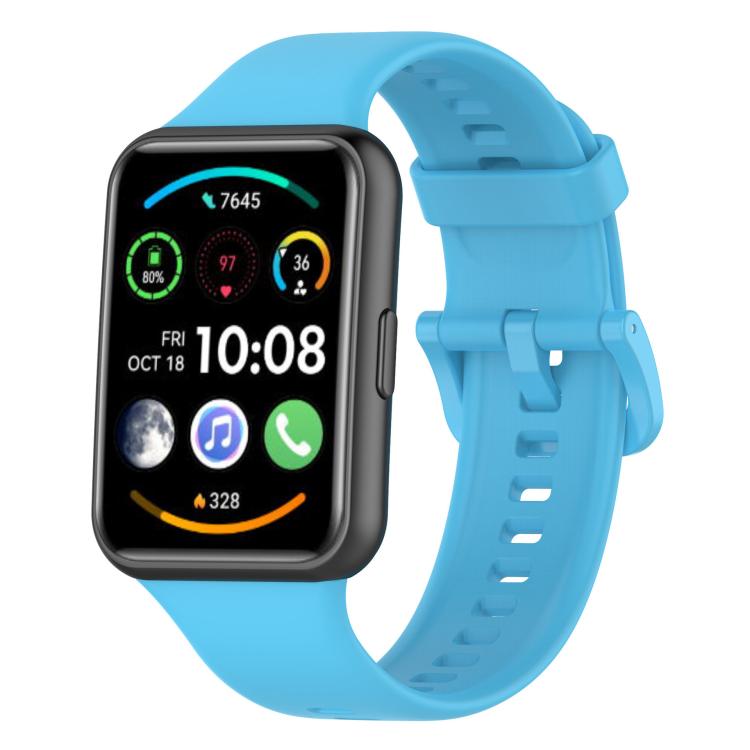 xDfind Quick Release Solid Color Silicone Watch Band, For Huawei Watch Fit 2