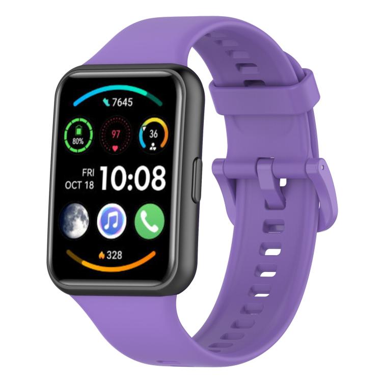 xDfind Quick Release Solid Color Silicone Watch Band, For Huawei Watch Fit 2