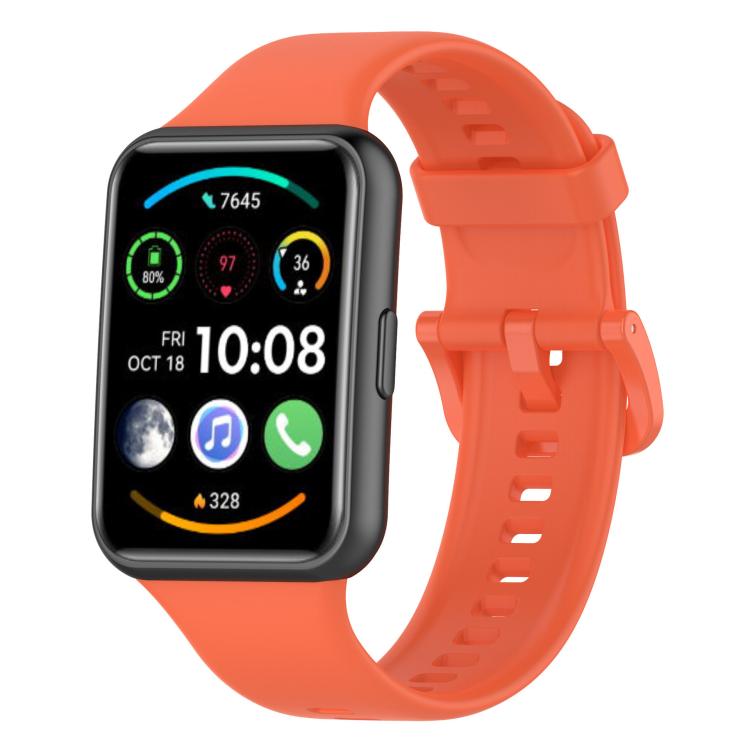 xDfind Quick Release Solid Color Silicone Watch Band, For Huawei Watch Fit 2