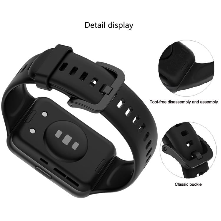 xDfind Quick Release Solid Color Silicone Watch Band