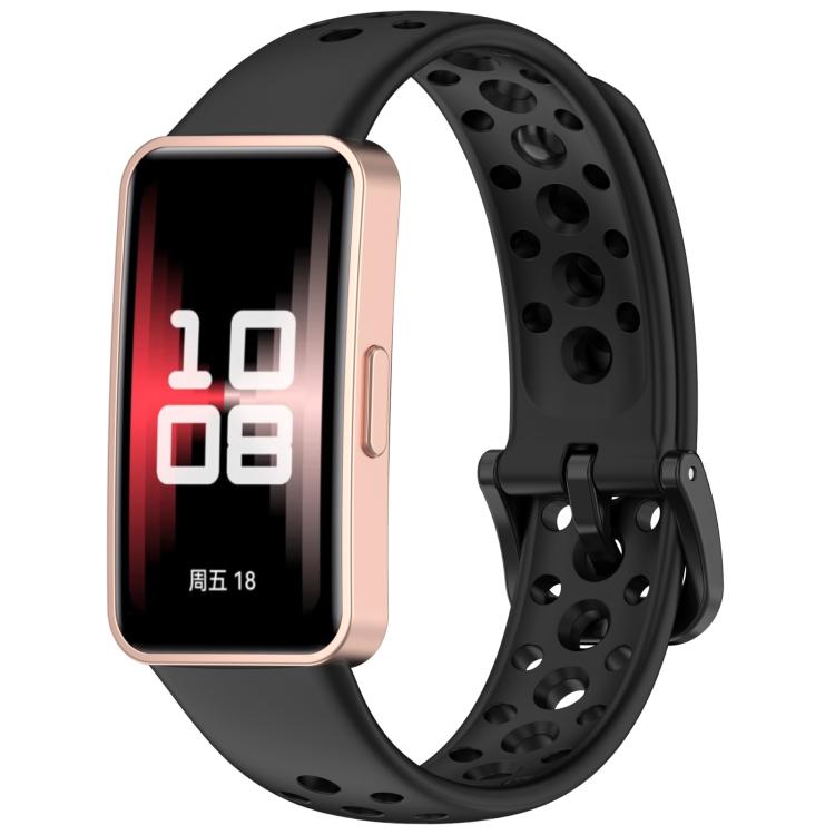 xDfind Hole Style Breathable Silicone Watch Band, For Huawei Band 10 / 9 / 8