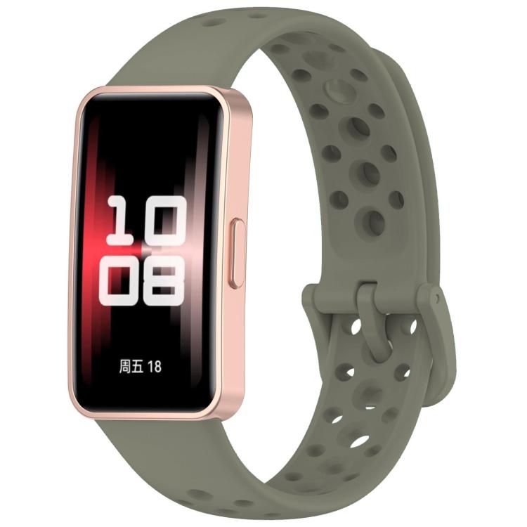 xDfind Hole Style Breathable Silicone Watch Band, For Huawei Band 10 / 9 / 8