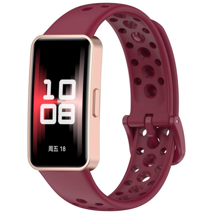 xDfind Hole Style Breathable Silicone Watch Band, For Huawei Band 10 / 9 / 8