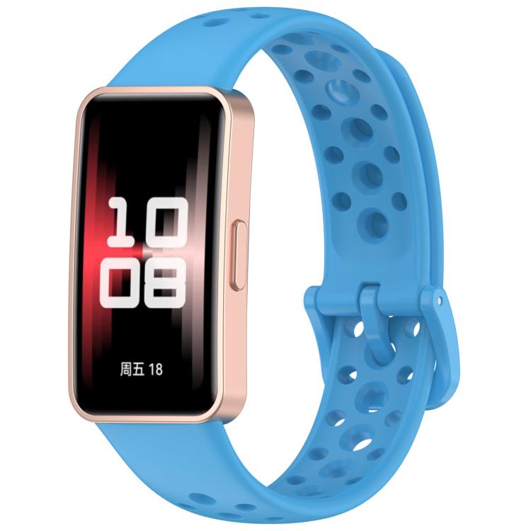 xDfind Hole Style Breathable Silicone Watch Band, For Huawei Band 10 / 9 / 8