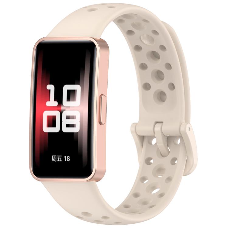 xDfind Hole Style Breathable Silicone Watch Band, For Huawei Band 10 / 9 / 8