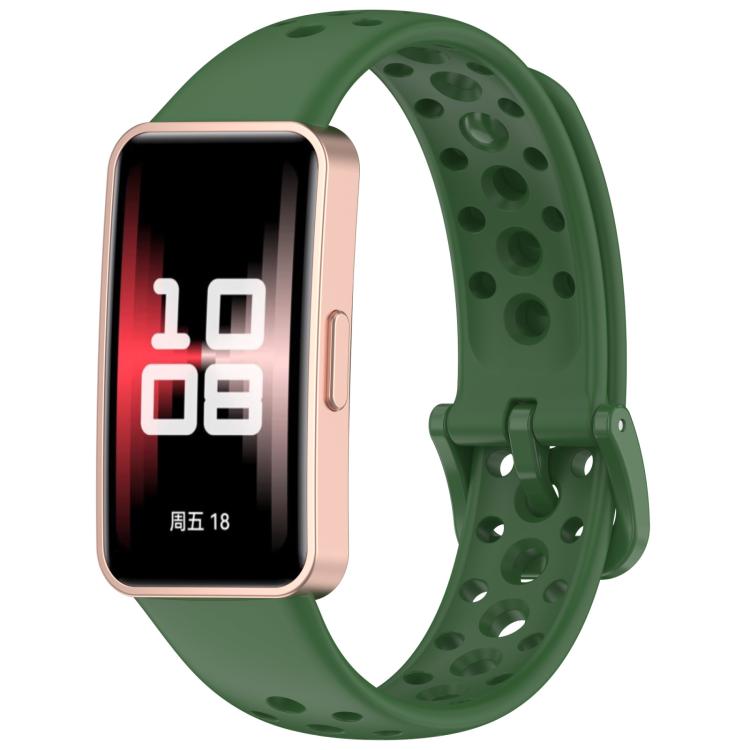 xDfind Hole Style Breathable Silicone Watch Band, For Huawei Band 10 / 9 / 8