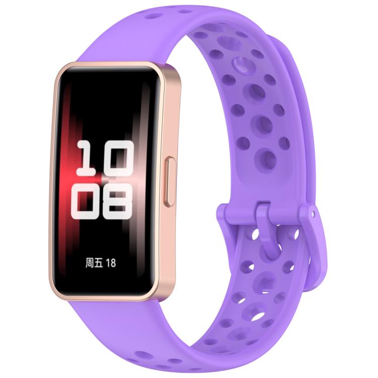 xDfind Hole Style Breathable Silicone Watch Band, For Huawei Band 10 / 9 / 8