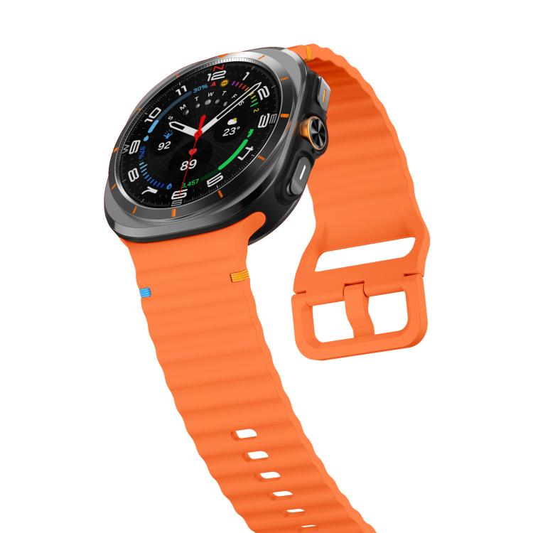 xDfind Wave Stitching Silicone Watch Band, For Samsung Galaxy Watch Ultra 47mm / Ultra 2025