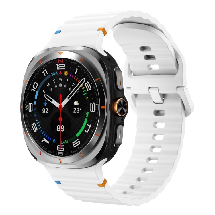 xDfind Wave Stitching Silicone Watch Band, For Samsung Galaxy Watch Ultra 47mm / Ultra 2025