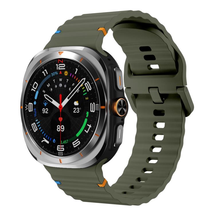 xDfind Wave Stitching Silicone Watch Band, For Samsung Galaxy Watch Ultra 47mm / Ultra 2025