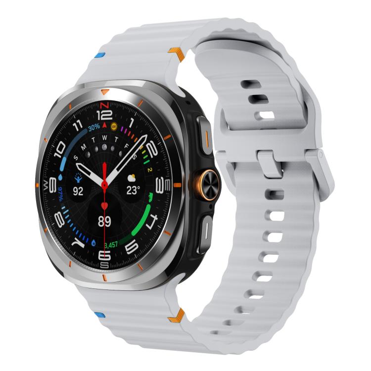 xDfind Wave Stitching Silicone Watch Band, For Samsung Galaxy Watch Ultra 47mm / Ultra 2025