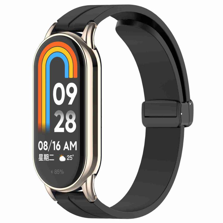 xDfind Folding Buckle Silicone Watch Band, For Xiaomi Smart Band 10 / 9 / 8 / NFC