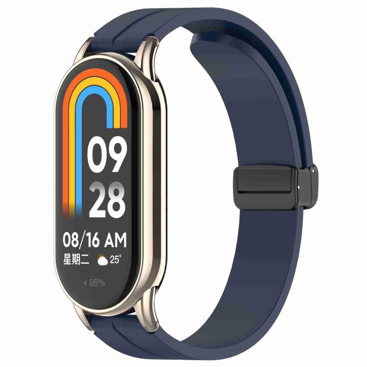 xDfind Folding Buckle Silicone Watch Band, For Xiaomi Smart Band 10 / 9 / 8 / NFC