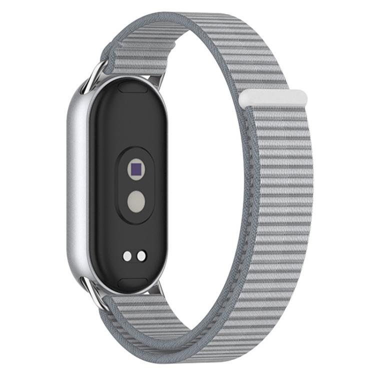 xDfind Metal Connector Nylon Braided Loop Watch Band, For Xiaomi Smart Band 10 / 9 / 8 / NFC