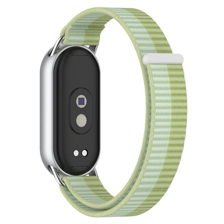 xDfind Metal Connector Nylon Braided Loop Watch Band, For Xiaomi Smart Band 10 / 9 / 8 / NFC