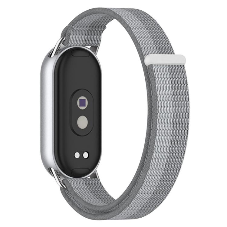 xDfind Metal Connector Nylon Braided Loop Watch Band, For Xiaomi Smart Band 10 / 9 / 8 / NFC
