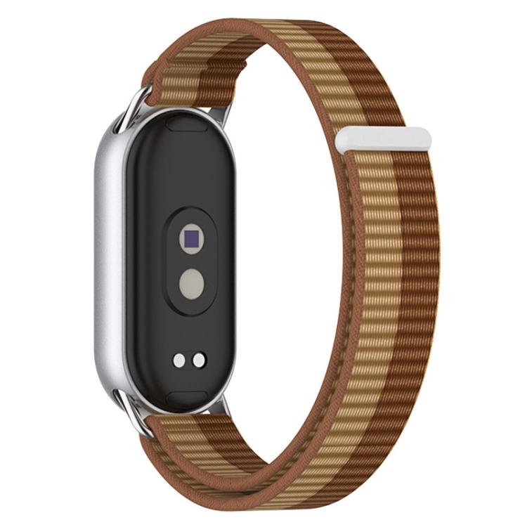xDfind Metal Connector Nylon Braided Loop Watch Band, For Xiaomi Smart Band 10 / 9 / 8 / NFC