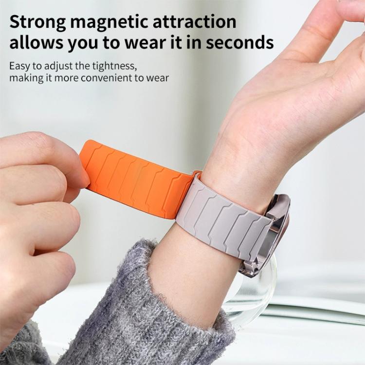 xDfind Magnetic Silicone Watch Band, For Fitbit Versa 4 / 3 / Sense 2 / Sense