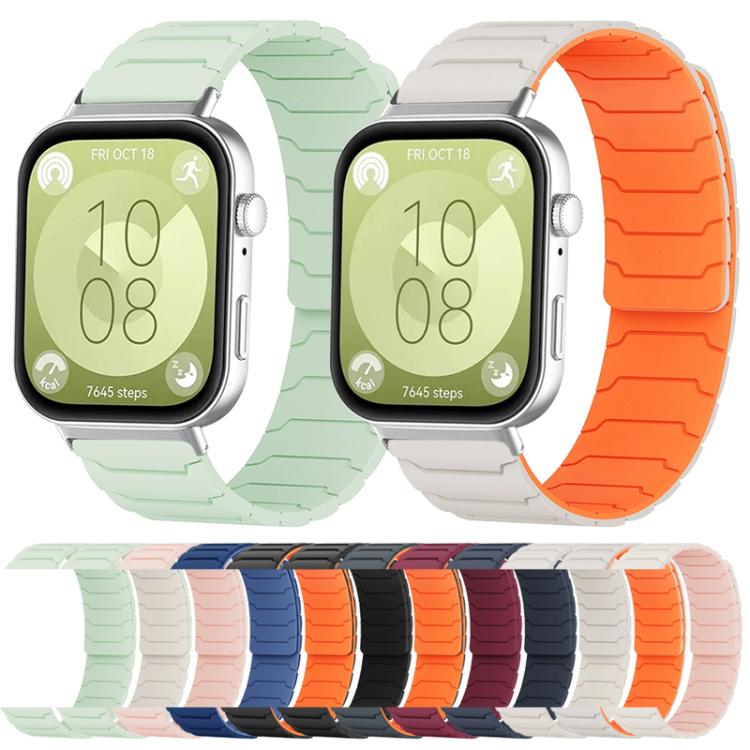 xDfind Magnetic Silicone Watch Band, For Huawei Watch Fit4 / Fit4 Pro / Fit3