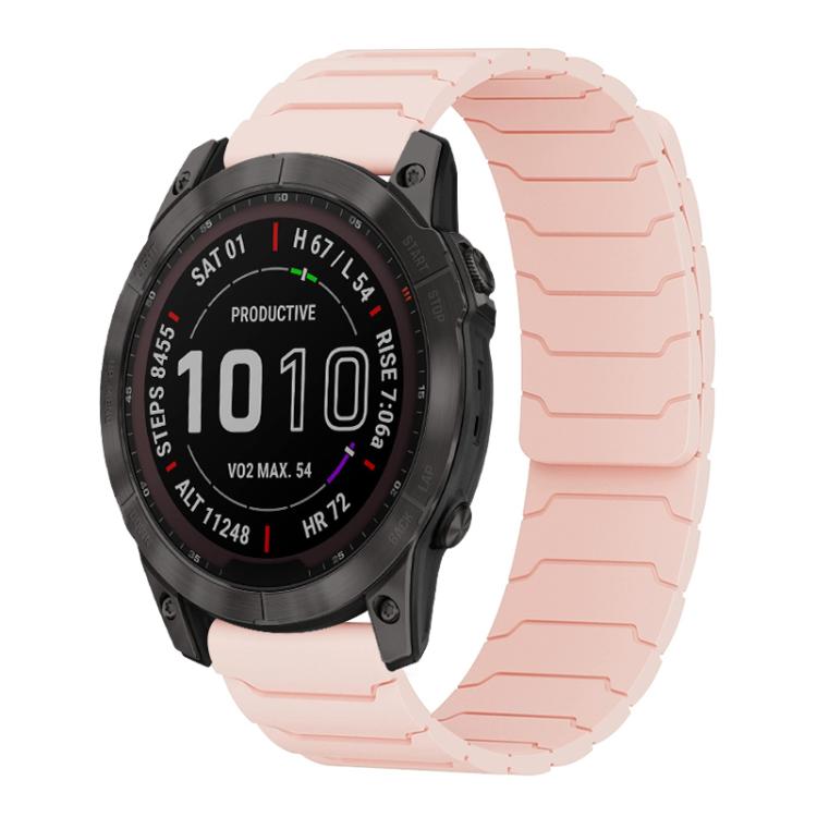 xDfind Magnetic Silicone Watch Band, For Garmin Fenix 8/7X/6X/5X 26mm