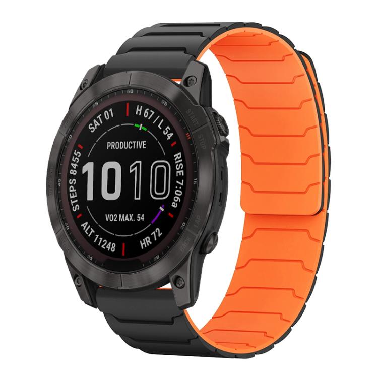 xDfind Magnetic Silicone Watch Band, For Garmin Fenix 8/7X/6X/5X 26mm
