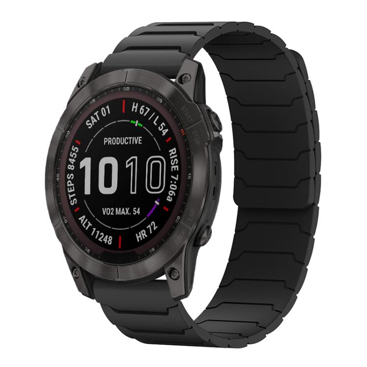 xDfind Magnetic Silicone Watch Band, For Garmin Fenix 8/7X/6X/5X 26mm