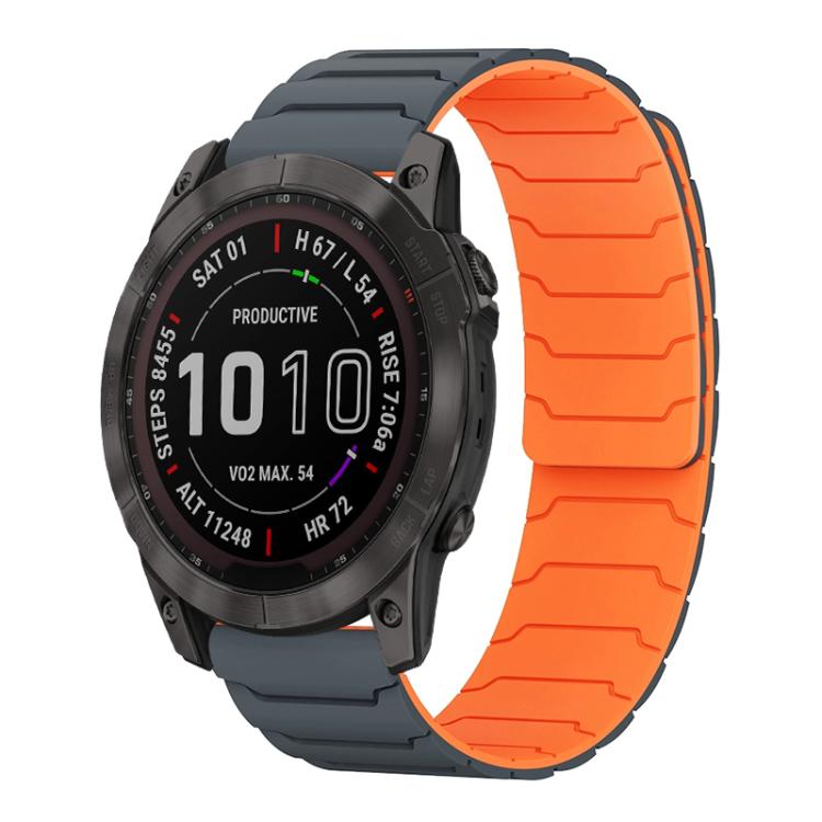 xDfind Magnetic Silicone Watch Band, For Garmin Fenix 8/7X/6X/5X 26mm