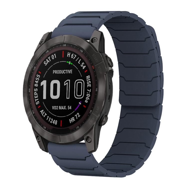 xDfind Magnetic Silicone Watch Band, For Garmin Fenix 8/7X/6X/5X 26mm