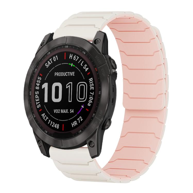 xDfind Magnetic Silicone Watch Band, For Garmin Fenix 8/7X/6X/5X 26mm
