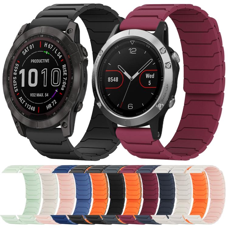 xDfind Magnetic Silicone Watch Band, For Garmin Fenix 8/7X/6X/5X 26mm