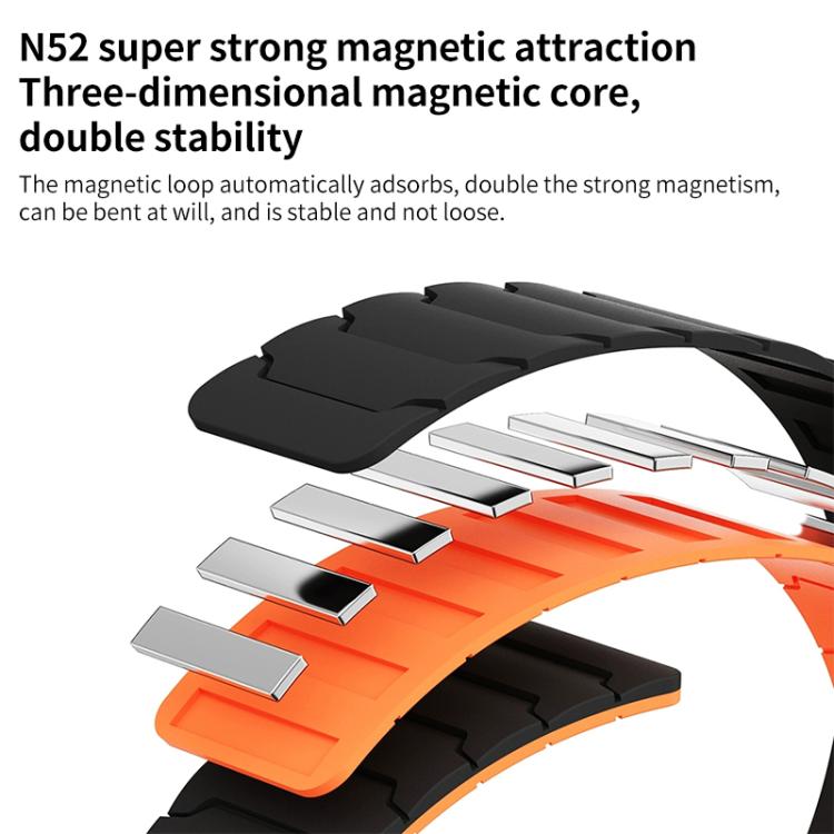 xDfind Magnetic Silicone Watch Band, For Garmin Fenix 8/7/6/5 22mm