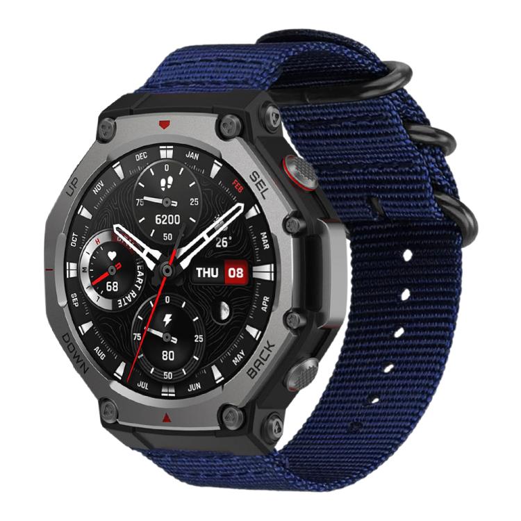 xDfind Ring Buckle Nylon Canvas Watch Band, For Amazfit T-Rex 3
