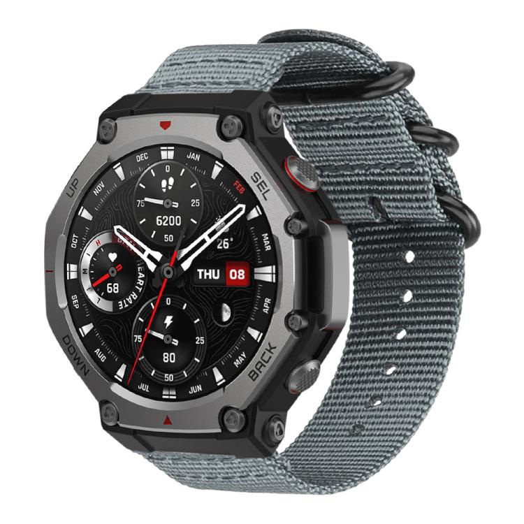 xDfind Ring Buckle Nylon Canvas Watch Band, For Amazfit T-Rex 3