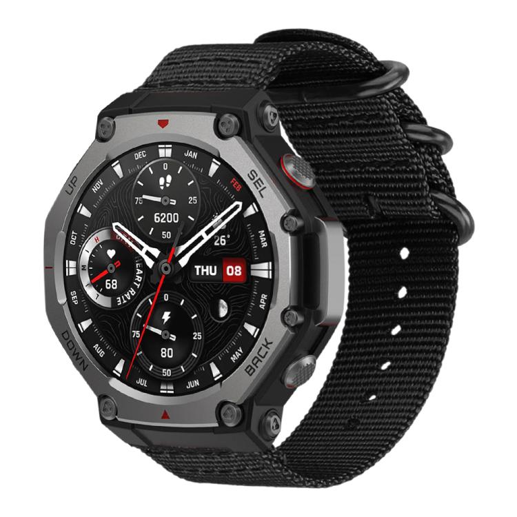 xDfind Ring Buckle Nylon Canvas Watch Band, For Amazfit T-Rex 3