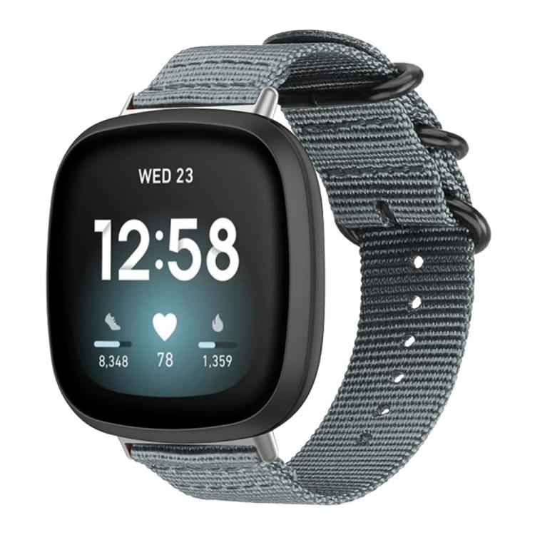 xDfind Ring Buckle Nylon Canvas Watch Band, For Fitbit Versa 4 / 3 / Sense 2 / Sense