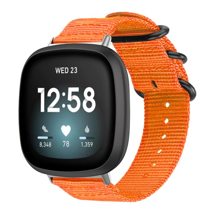 xDfind Ring Buckle Nylon Canvas Watch Band, For Fitbit Versa 4 / 3 / Sense 2 / Sense