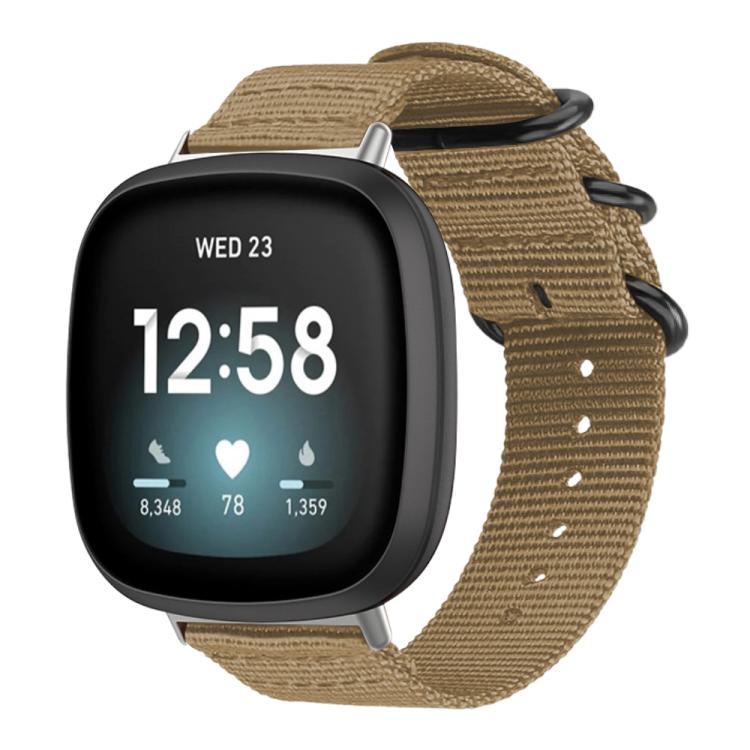 xDfind Ring Buckle Nylon Canvas Watch Band, For Fitbit Versa 4 / 3 / Sense 2 / Sense