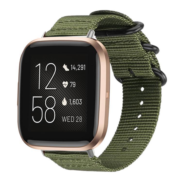 xDfind Ring Buckle Nylon Canvas Watch Band, For Fitbit Versa 2 / Versa / Versa Lite