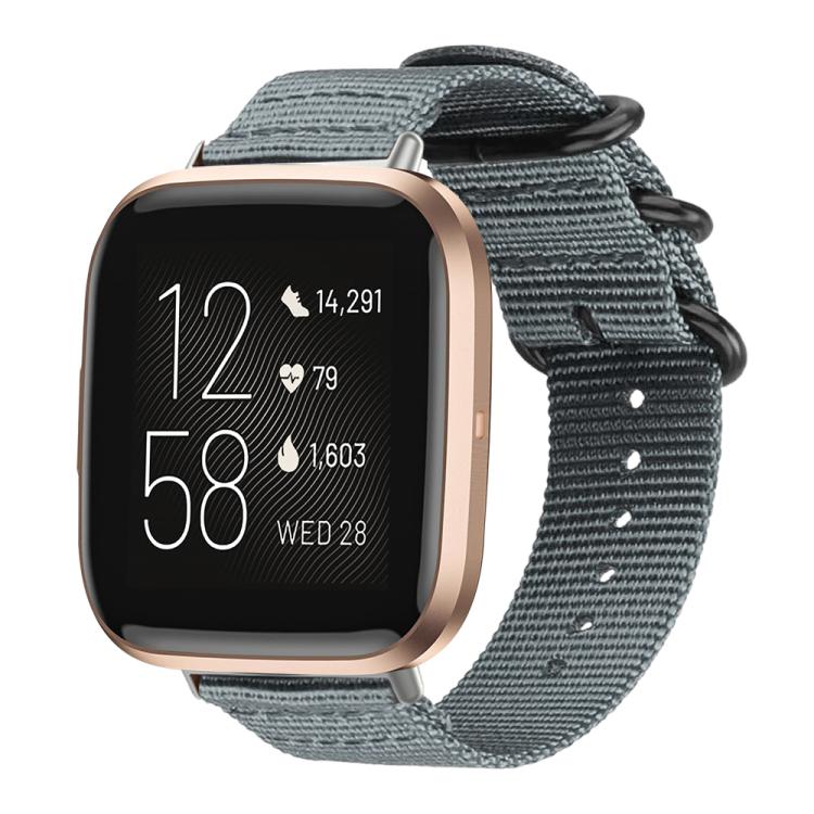 xDfind Ring Buckle Nylon Canvas Watch Band, For Fitbit Versa 2 / Versa / Versa Lite