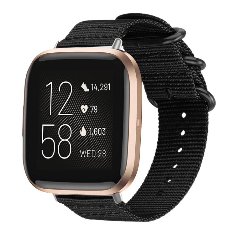 xDfind Ring Buckle Nylon Canvas Watch Band, For Fitbit Versa 2 / Versa / Versa Lite