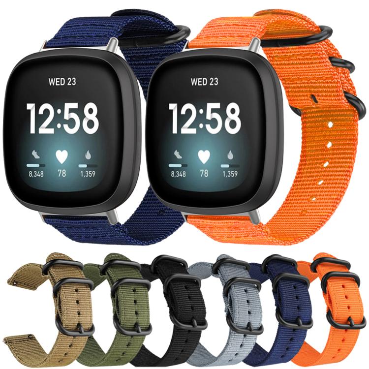 xDfind Ring Buckle Nylon Canvas Watch Band, For Fitbit Versa 2 / Versa / Versa Lite