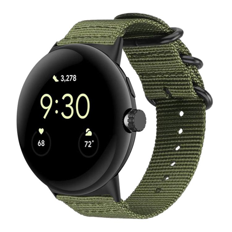 xDfind Ring Buckle Nylon Canvas Watch Band, For Google Pixel 4 / 3 / 2 / 1 41mm