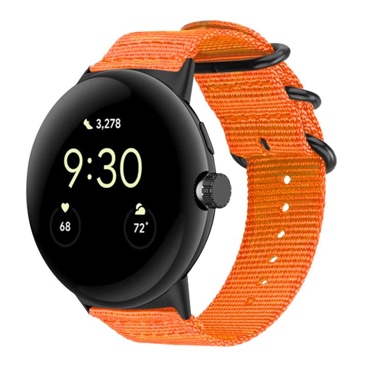xDfind Ring Buckle Nylon Canvas Watch Band, For Google Pixel 4 / 3 / 2 / 1 41mm