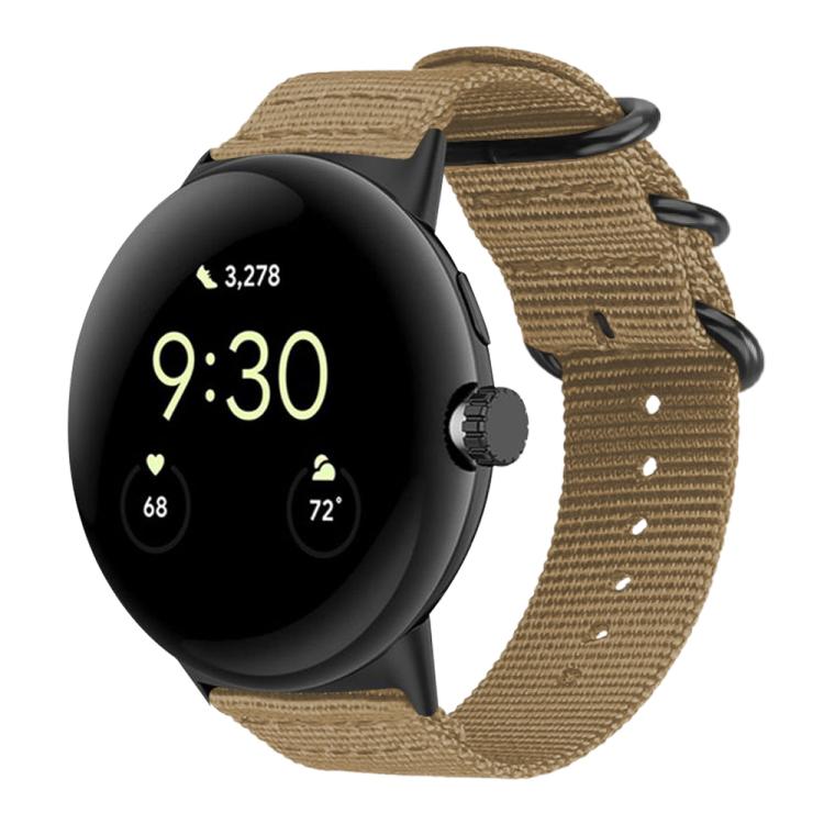 xDfind Ring Buckle Nylon Canvas Watch Band, For Google Pixel 4 / 3 / 2 / 1 41mm