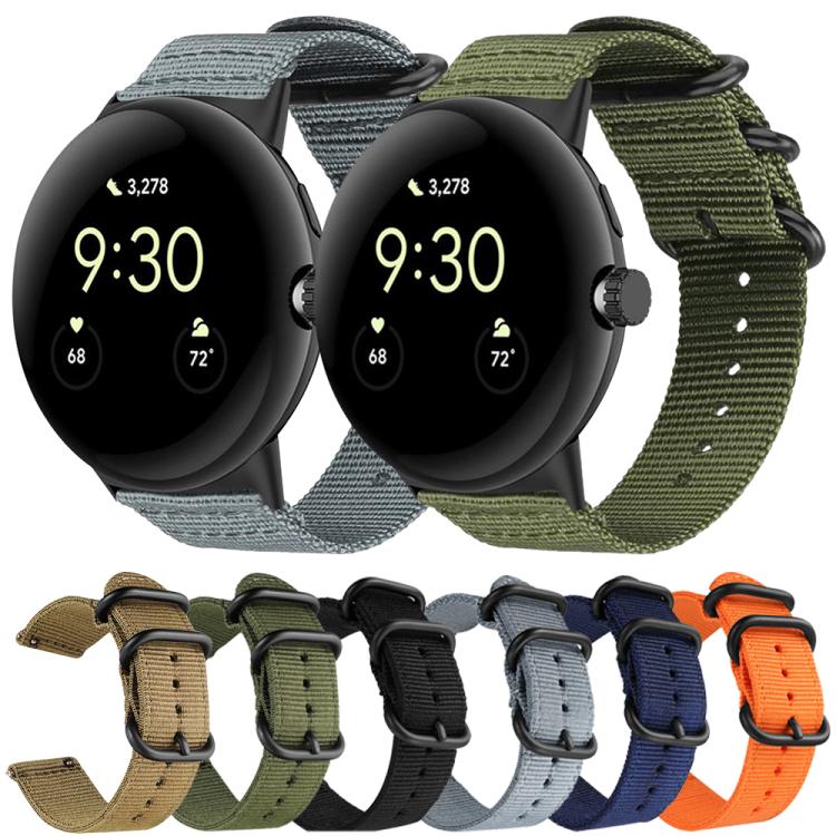 xDfind Ring Buckle Nylon Canvas Watch Band, For Google Pixel 4 / 3 / 2 / 1 41mm