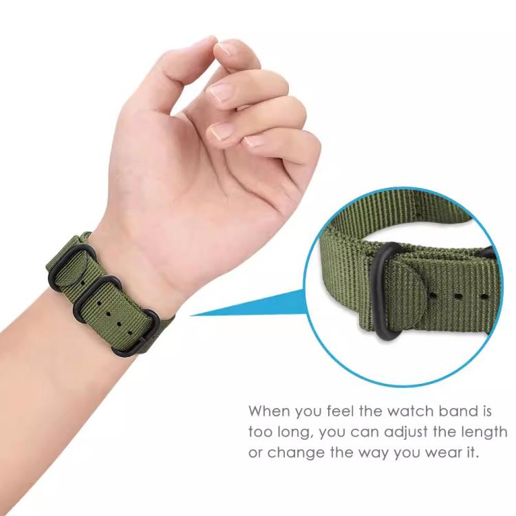 xDfind Ring Buckle Nylon Canvas Watch Band