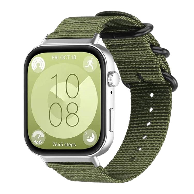 xDfind Ring Buckle Nylon Canvas Watch Band