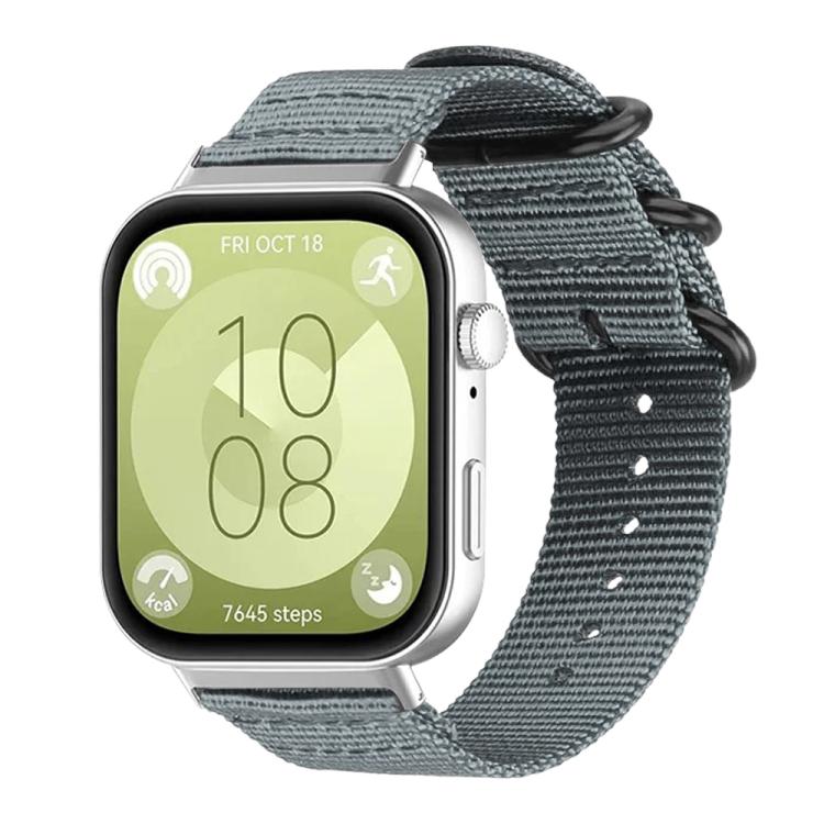xDfind Ring Buckle Nylon Canvas Watch Band